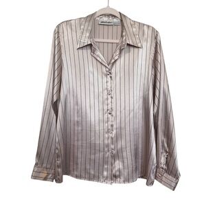 Vintage Striped Silky Top Yves St. Clair